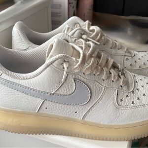 Nike Cream and Gray Perforated Sneakers